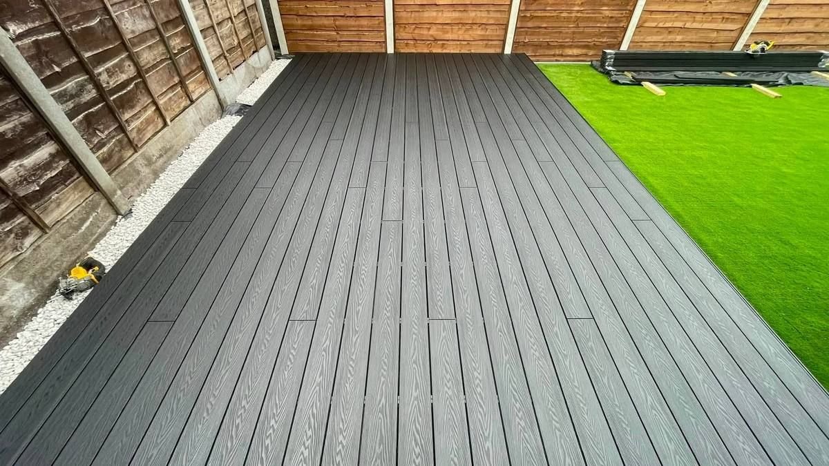 Composite deck and steps by RY Garden & Landscaping, Manchester
